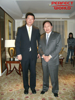 完美時空 CEO 池宇峰與著名導演吳宇森會面 就雙方針對‘赤壁’之合作展開會談