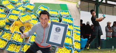 香港星級健身教練車志健 (Brian Cha) 于2013年2月18日，凌晨12時至中午12時的12個小時內，連續(xù)將9,959個高爾夫球打到100碼外。成功刷新健力士世界紀錄，并為兩個慈善機構籌得善款。