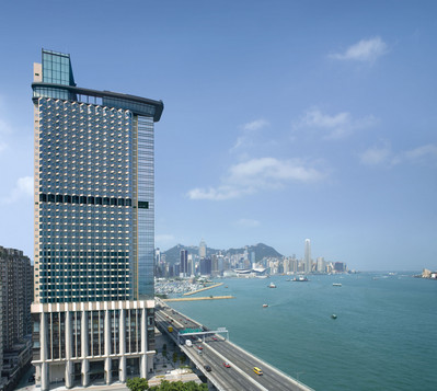香港港島海逸君綽酒店臨海而立。