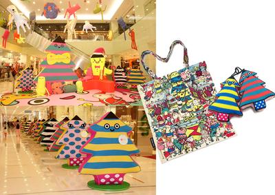 海港城 kidX 幻變成色彩繽紛的外星世界，滿布溫暖的冷織圣誕樹，更推出圣誕期間限定紀(jì)念品，為“香港血癌基金”籌款。