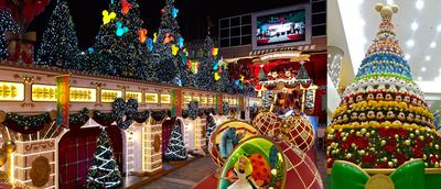 海港城與香港迪士尼樂園攜手為大家送上一個(gè)華麗圣誕舞會，更于海港城海運(yùn)大廈大堂中央設(shè)置以超過200個(gè)不同迪士尼公仔組成的16尺高巨型圣誕樹。